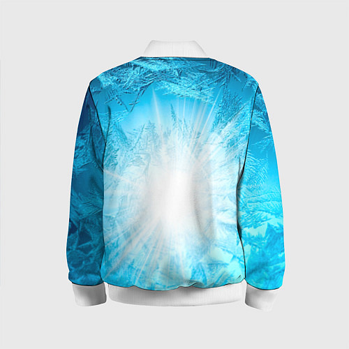 Детский бомбер IN COLD logo with blue ice / 3D-Белый – фото 2