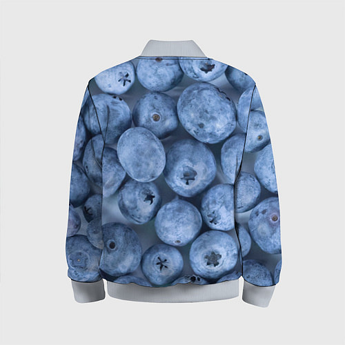 Детский бомбер Голубика - фон / 3D-Серый – фото 2