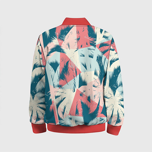 Детский бомбер Пальмы Паттерн / 3D-Красный – фото 2