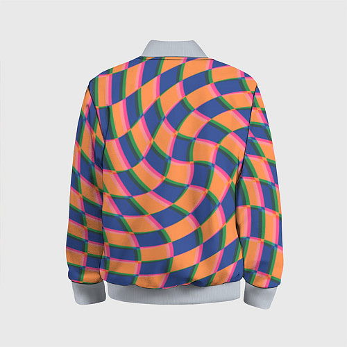 Детский бомбер Wavy Squares / 3D-Серый – фото 2