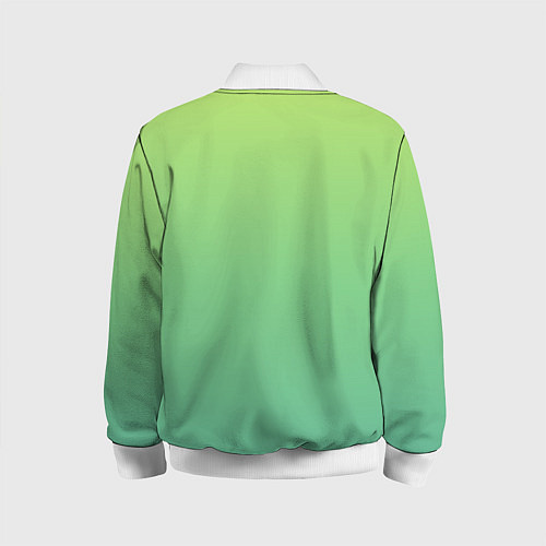 Детский бомбер Shades of Green GRADIENT / 3D-Белый – фото 2
