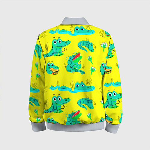 Детский бомбер GREEN CROCODILES / 3D-Серый – фото 2