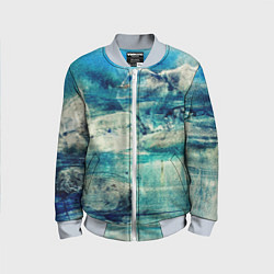 Бомбер детский Прибрежная синева, цвет: 3D-серый