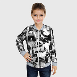 Бомбер детский Komi san pattern, цвет: 3D-серый — фото 2