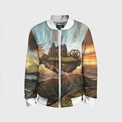 Детский бомбер Горный пейзаж в стиле Стимпанк