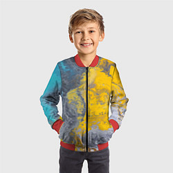 Бомбер детский Извержение Красок, цвет: 3D-красный — фото 2