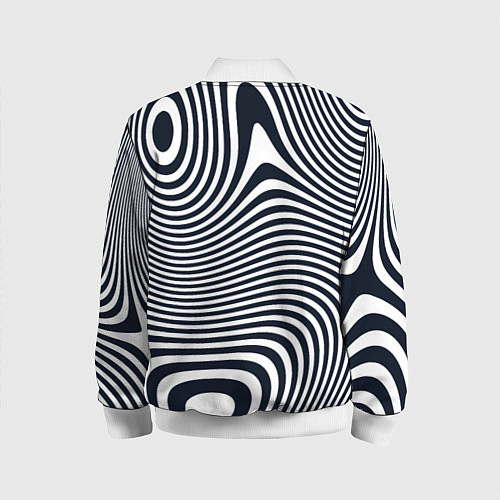 Детский бомбер Гипнотические волны / 3D-Белый – фото 2