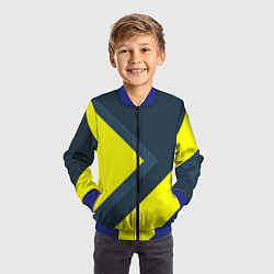 Бомбер детский Геометрическая Стрелка, цвет: 3D-синий — фото 2