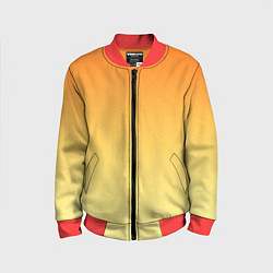 Бомбер детский Оранжевый, желтый градиент, цвет: 3D-красный