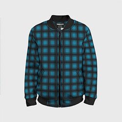 Детский бомбер Black and blue plaid