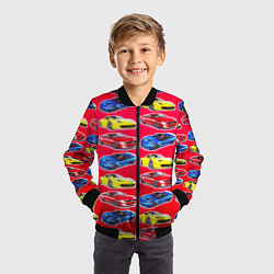 Бомбер детский Спортивные машины, цвет: 3D-черный — фото 2