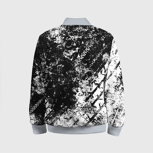 Детский бомбер BMW : Испачканная ЧБ / 3D-Серый – фото 2