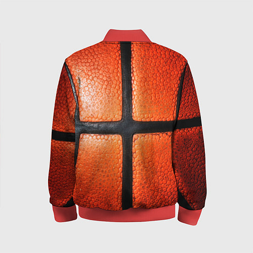 Детский бомбер Баскетбольный мяч текстура / 3D-Красный – фото 2