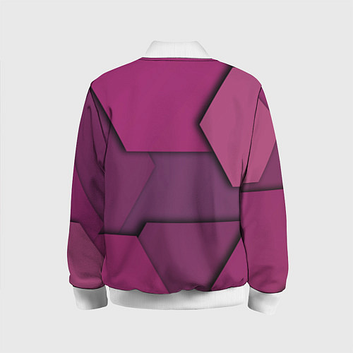 Детский бомбер Геометрические фигуры в движении / 3D-Белый – фото 2
