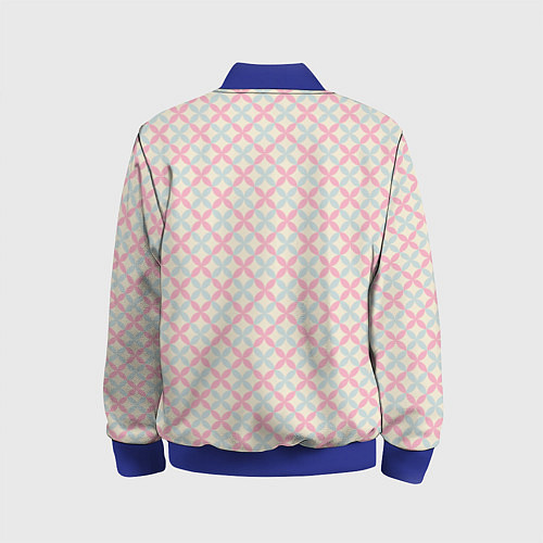 Детский бомбер Бодрое утро - свинка пьет кофе / 3D-Синий – фото 2