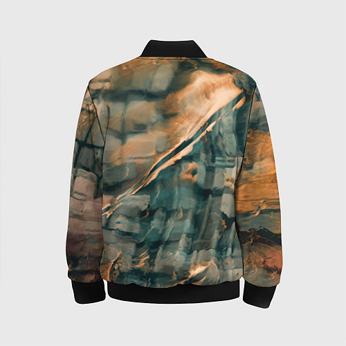 Детский бомбер Абстрактное множество красок и разломов на поверхн / 3D-Черный – фото 2