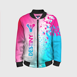 Бомбер детский Destiny neon gradient style: по-вертикали, цвет: 3D-черный