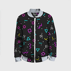 Детский бомбер Colored neon geometric shapes