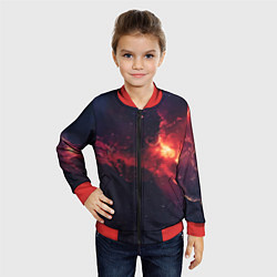 Бомбер детский Космическое пламя, цвет: 3D-красный — фото 2