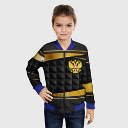 Бомбер детский Gold & black - Russia, цвет: 3D-синий — фото 2