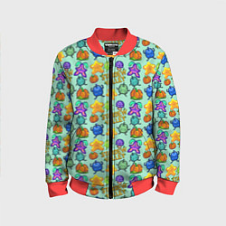 Бомбер детский Stardew Valley pattern, цвет: 3D-красный