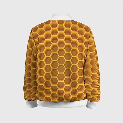 Детский бомбер Volumetric honeycombs / 3D-Белый – фото 2