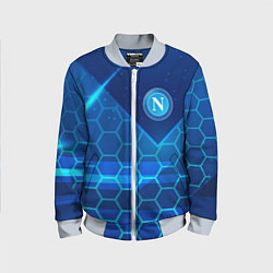 Бомбер детский Napoli Соты абстракция, цвет: 3D-серый