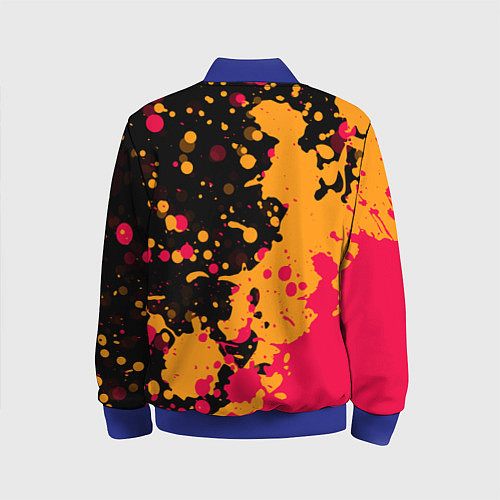 Детский бомбер Roma Краска / 3D-Синий – фото 2