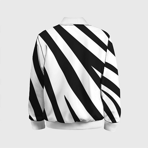 Детский бомбер Камуфляж зебры / 3D-Белый – фото 2