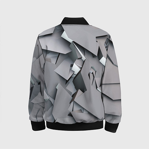 Детский бомбер Металлическая хаотичная броня / 3D-Черный – фото 2
