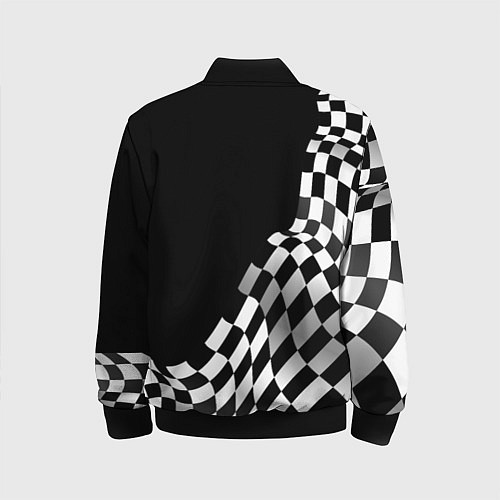 Детский бомбер Volkswagen racing flag / 3D-Черный – фото 2