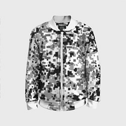 Бомбер детский Городской пиксель камуфляж, цвет: 3D-белый