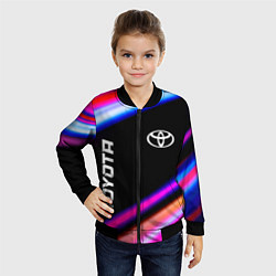 Бомбер детский Toyota speed lights, цвет: 3D-черный — фото 2