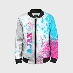 Детский бомбер Ajax neon gradient style: по-вертикали