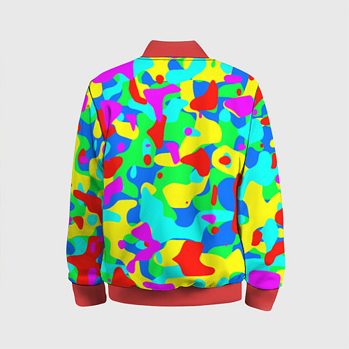 Детский бомбер Форма маляра - кляксы / 3D-Красный – фото 2