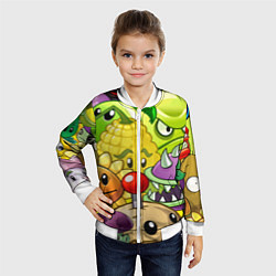 Бомбер детский Растения против зомби, цвет: 3D-белый — фото 2