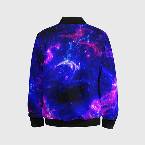 Детский бомбер Неоновый космос со звездами / 3D-Черный – фото 2