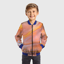 Бомбер детский Оранжевая река и краски, цвет: 3D-синий — фото 2