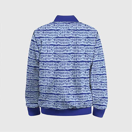 Детский бомбер Полоска рваная / 3D-Синий – фото 2