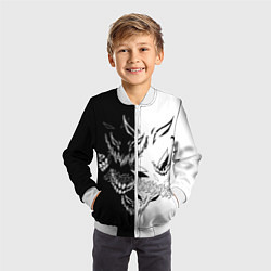 Бомбер детский Drain Face ZXC, цвет: 3D-белый — фото 2