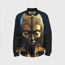Детский бомбер Нейросеть - золотая статуя египетской царицы