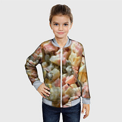 Бомбер детский Салат оливье, цвет: 3D-серый — фото 2