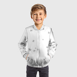 Бомбер детский Идёт снег, цвет: 3D-белый — фото 2