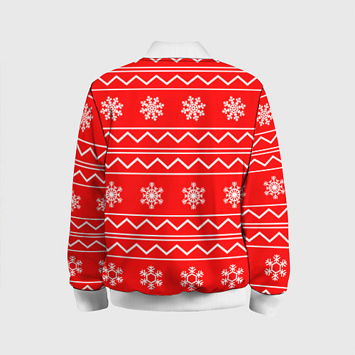Детский бомбер Winter snowflakes / 3D-Белый – фото 2