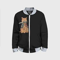 Бомбер детский Yakuza cat, цвет: 3D-серый