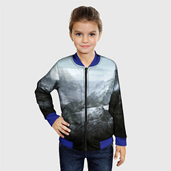 Бомбер детский Природа Скайрима, цвет: 3D-синий — фото 2