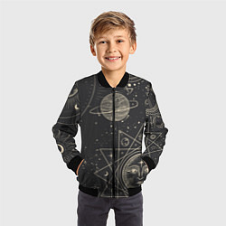 Бомбер детский Мистические узоры, цвет: 3D-черный — фото 2
