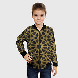 Бомбер детский Арабские узоры, Arabian Pattern, цвет: 3D-черный — фото 2