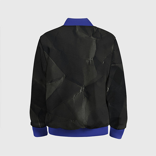 Детский бомбер Эффект мятой бумаги / 3D-Синий – фото 2