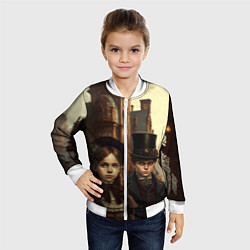 Бомбер детский Victorian boy and girl, цвет: 3D-белый — фото 2